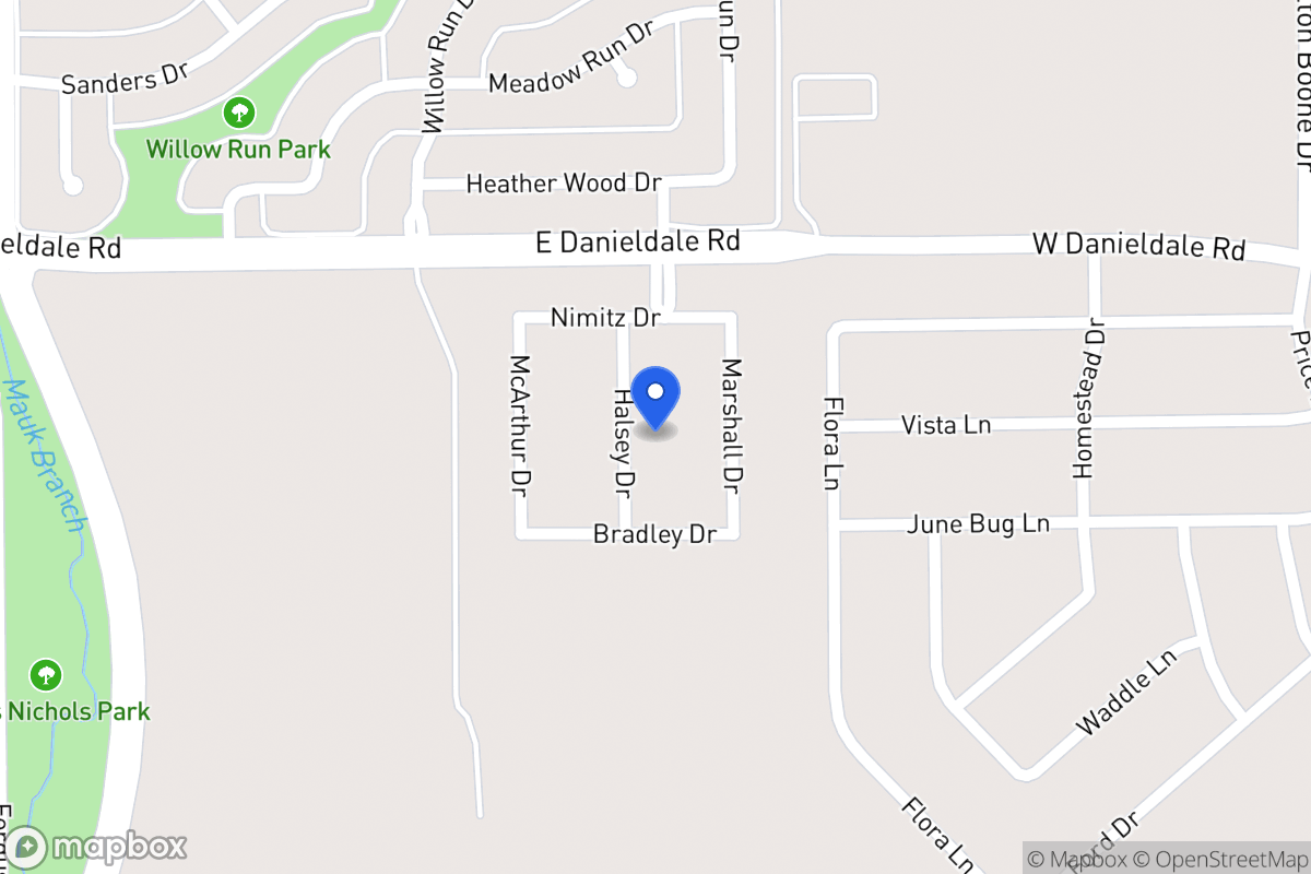 Map of 1518 Halsey Dr