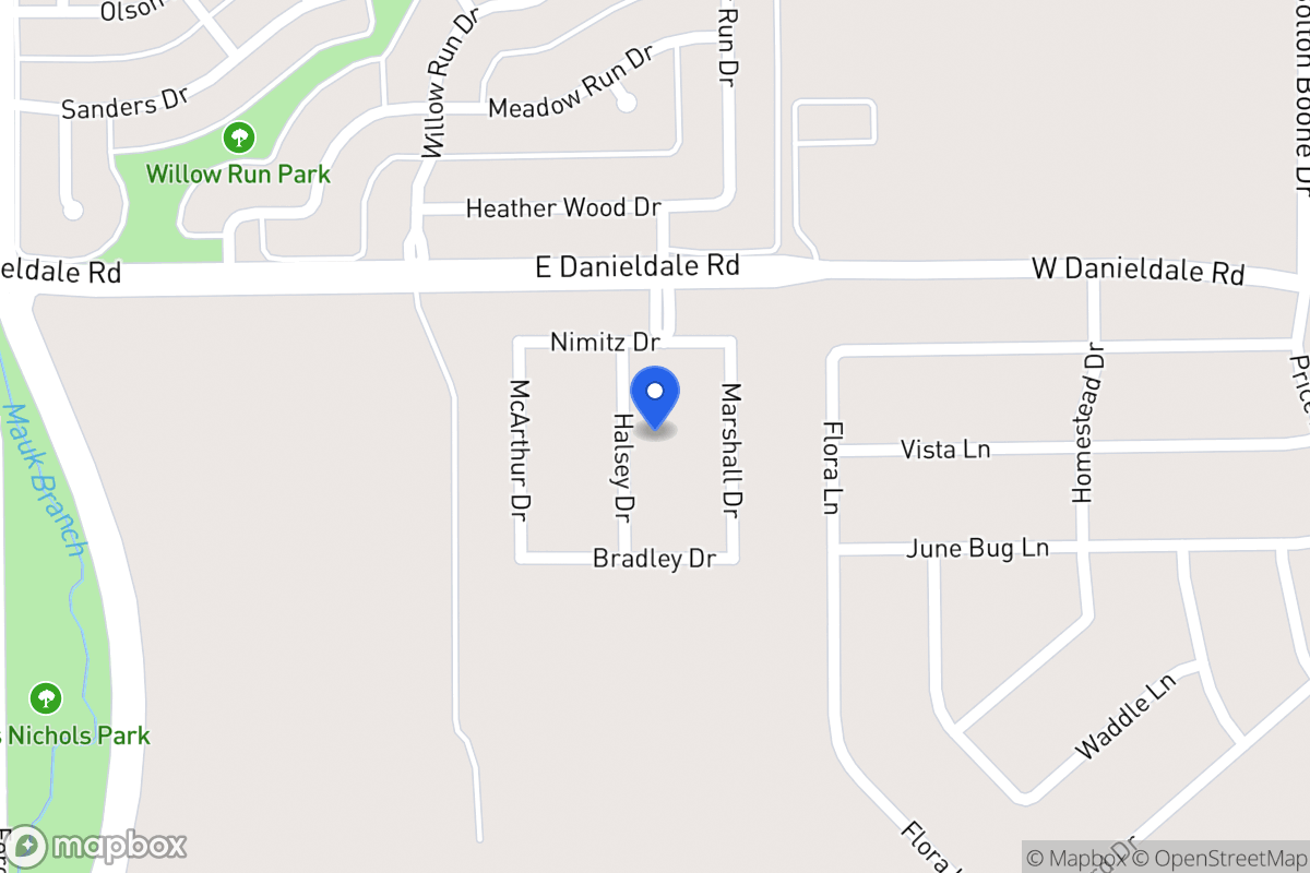 Map of 1514 Halsey Dr