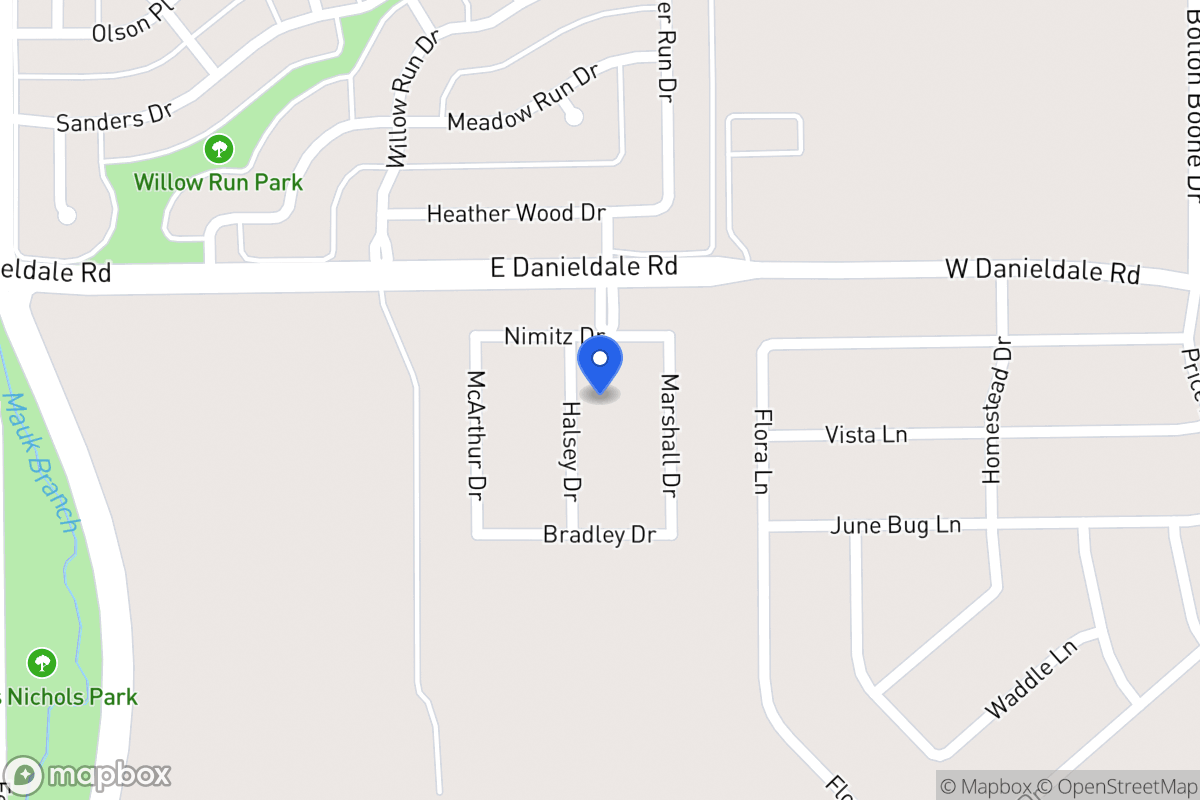 Map of 1510 Halsey Dr