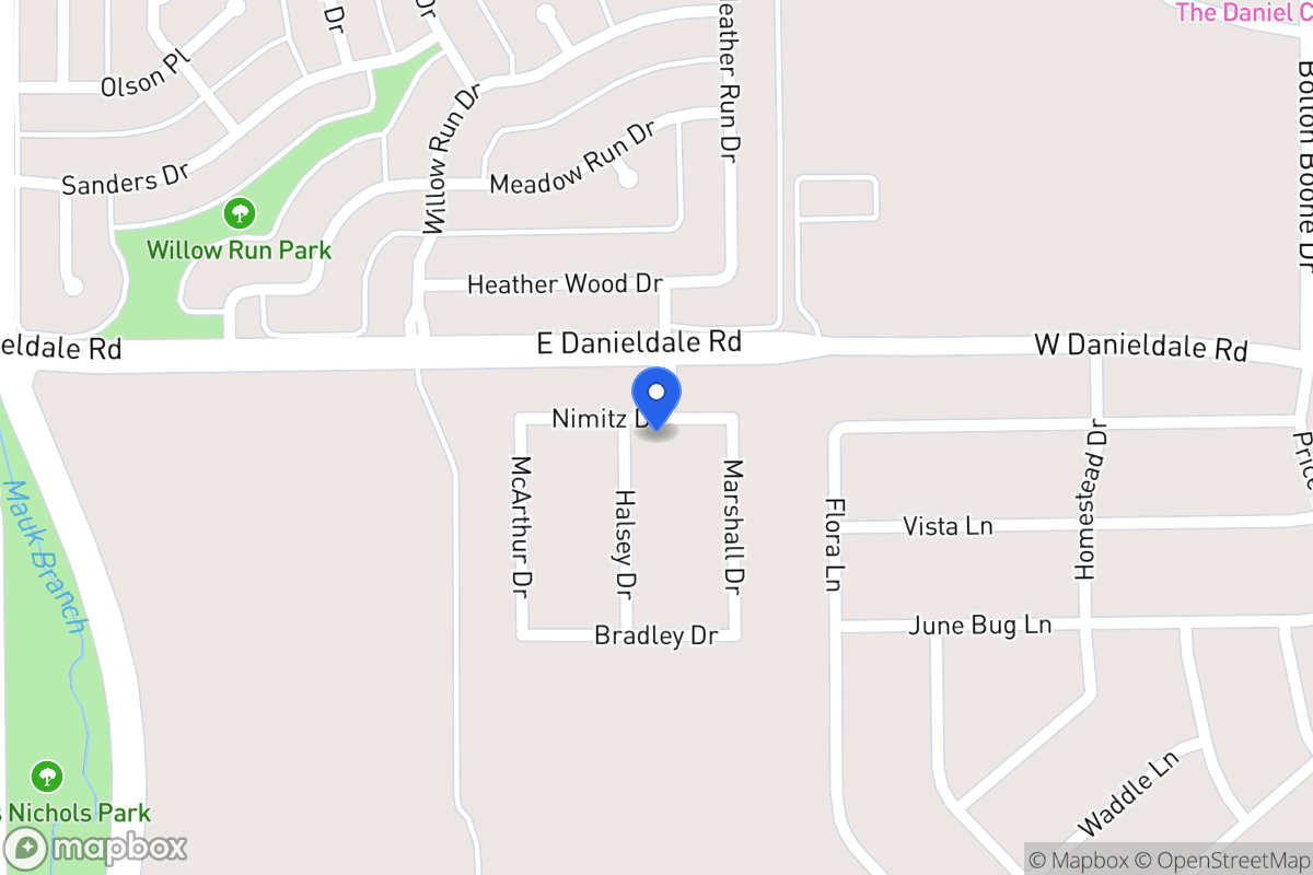 Map of 1502 Halsey Dr