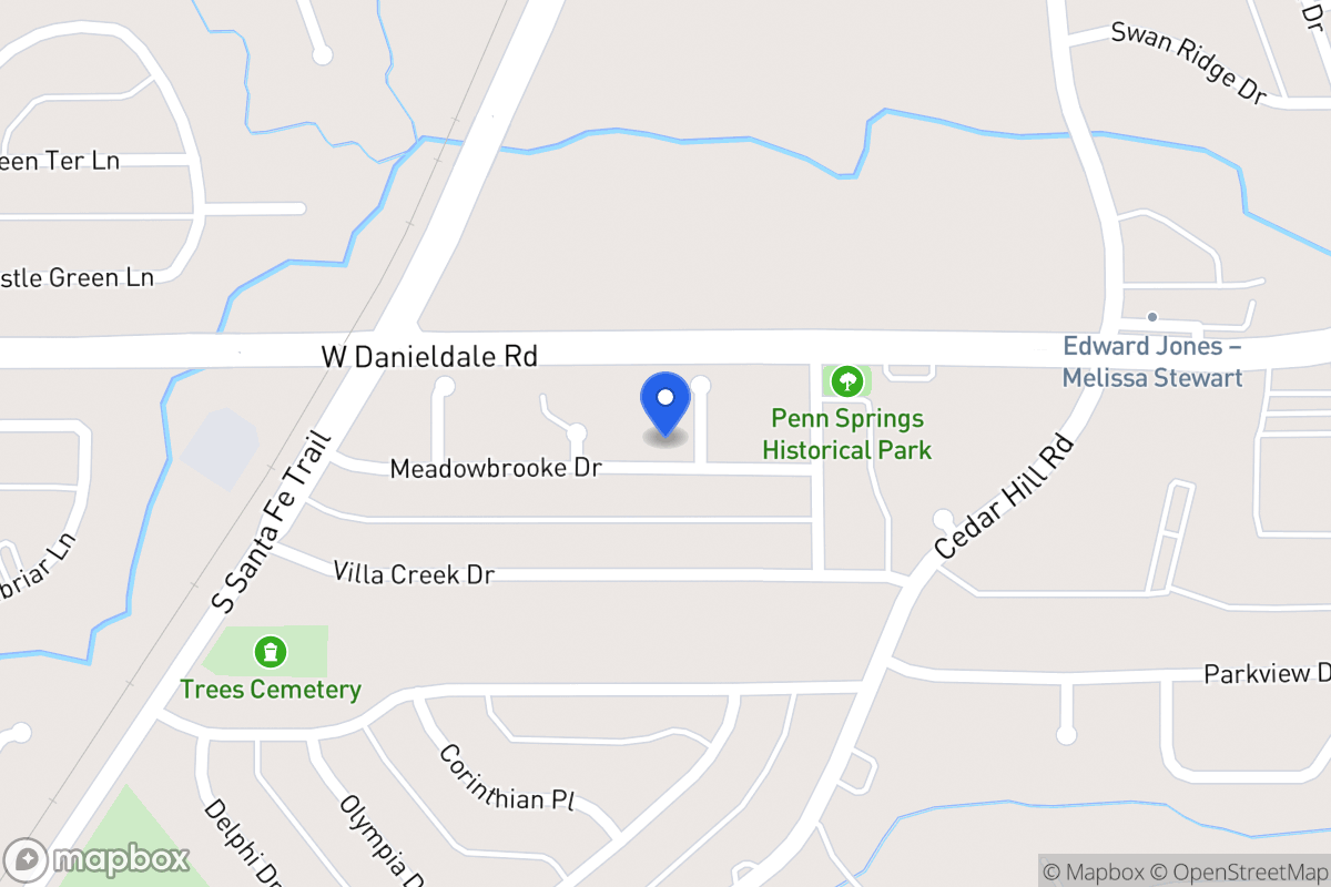 Map of 623 Meadowbrooke Ct