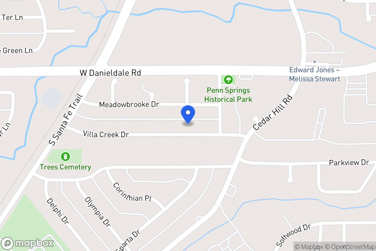 Map of 615 Villa Creek Dr