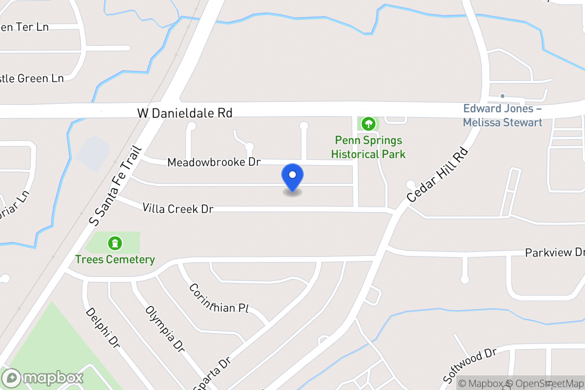 Map of 619 Villa Creek Dr