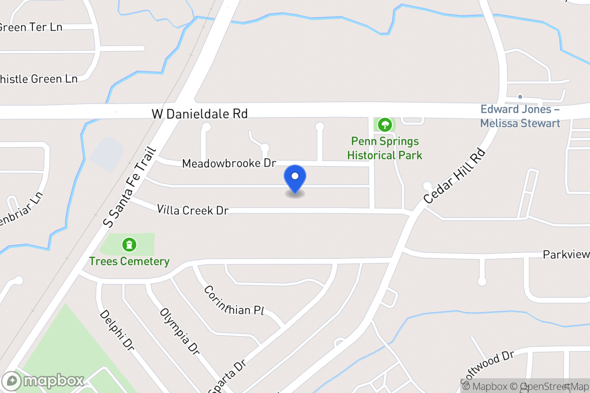 Map of 623 Villa Creek Dr