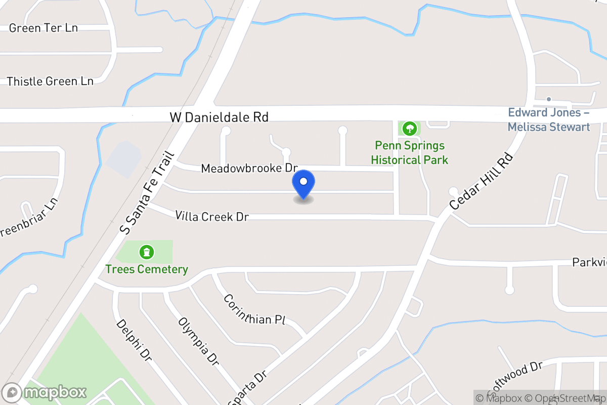 Map of 627 Villa Creek Dr