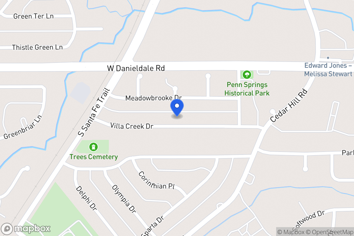 Map of 631 Villa Creek Dr
