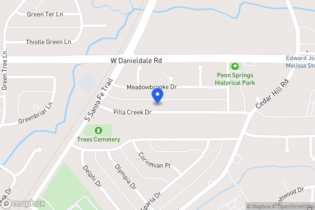 Map of 707 Villa Creek Dr