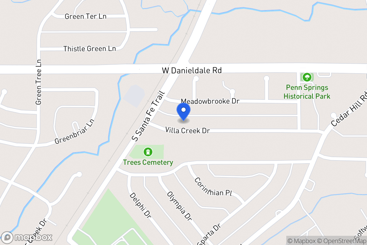 Map of 723 Villa Creek Dr