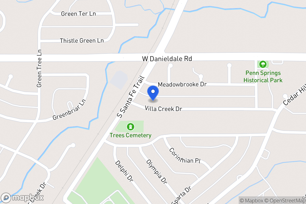 Map of 727 Villa Creek Dr
