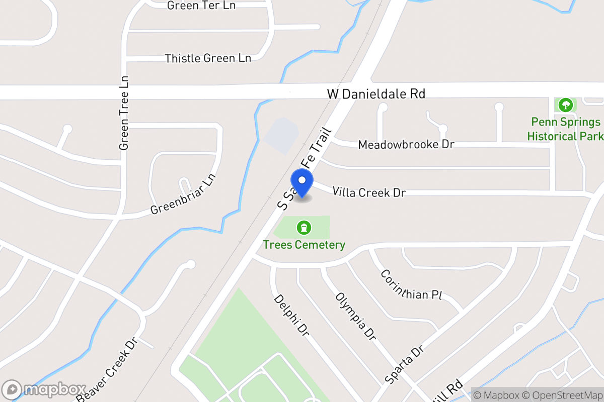 Map of 810 Villa Creek Dr