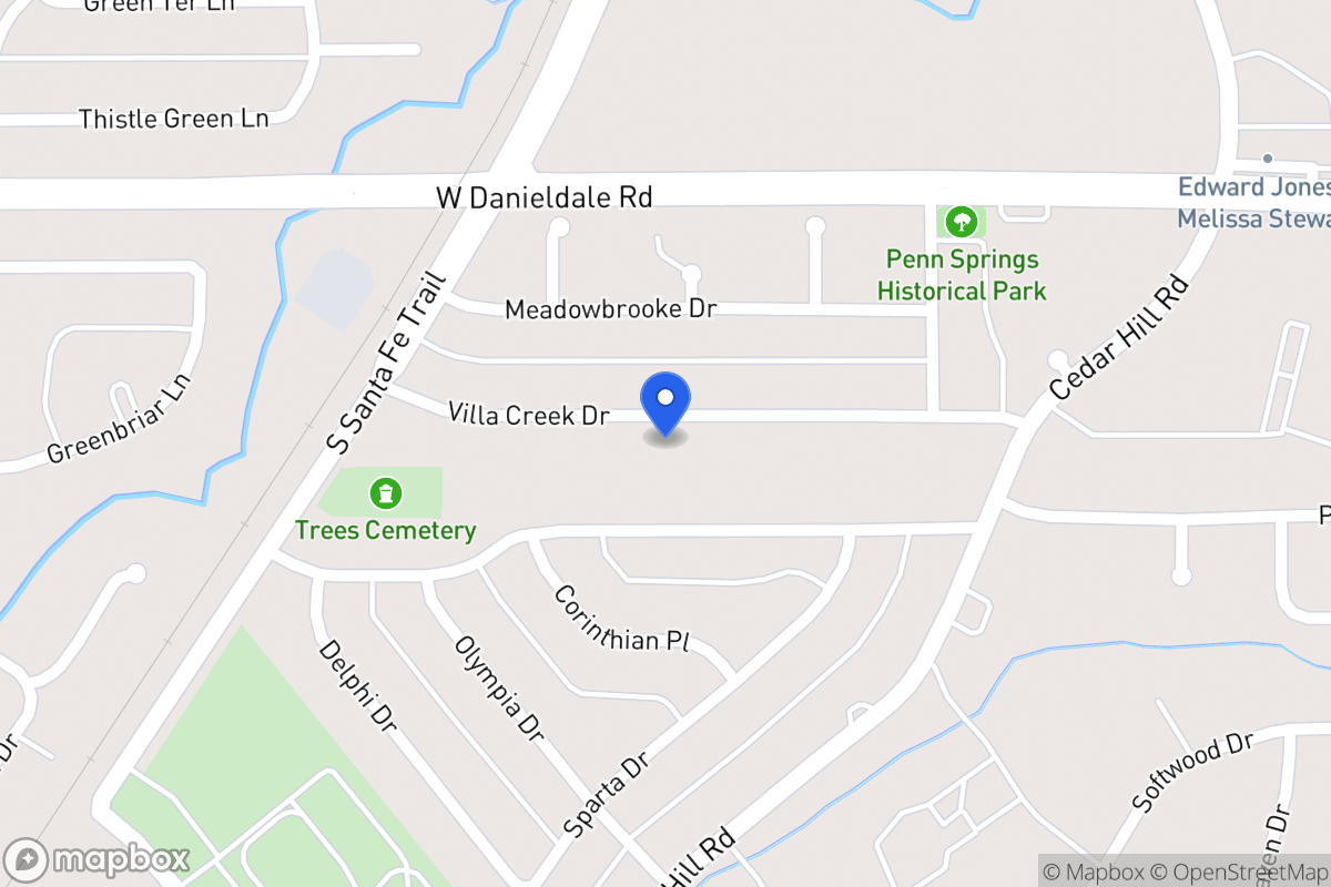 Map of 702 Villa Creek Dr