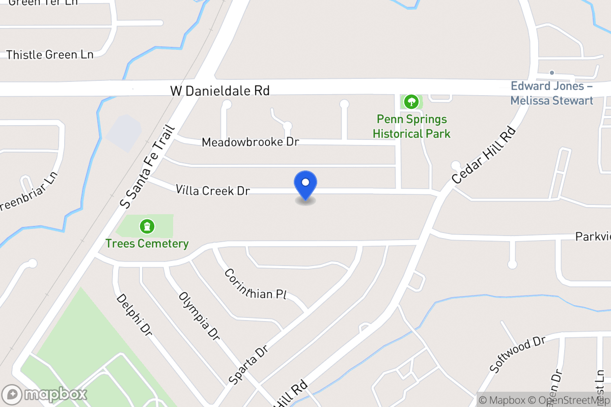 Map of 626 Villa Creek Dr