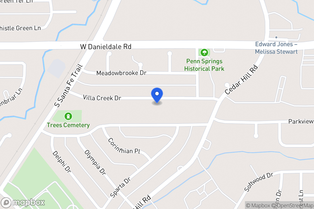Map of 622 Villa Creek Dr