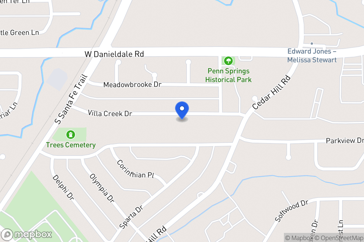 Map of 618 Villa Creek Dr
