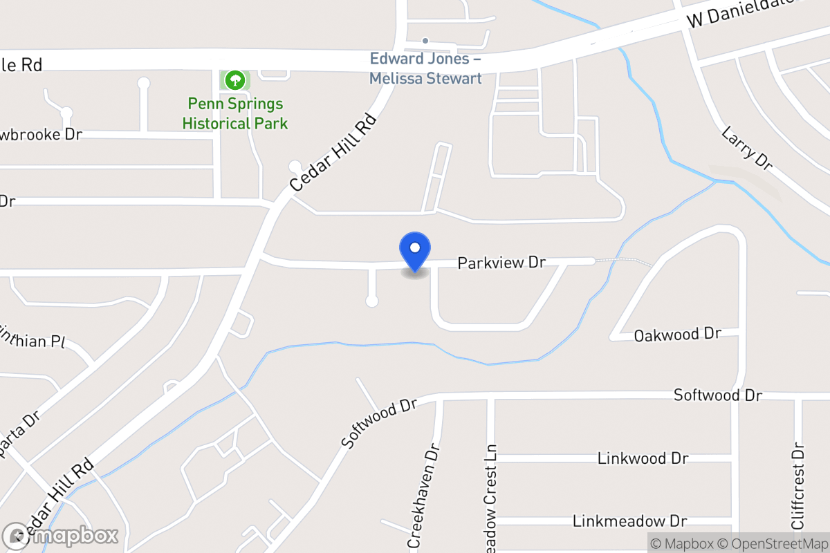 Map of 1603 S Lakeview Cir