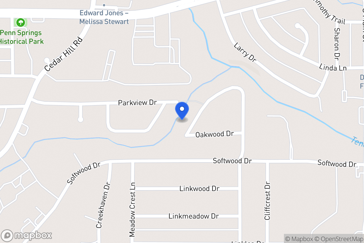Map of 1615 S Cedar Creek Dr