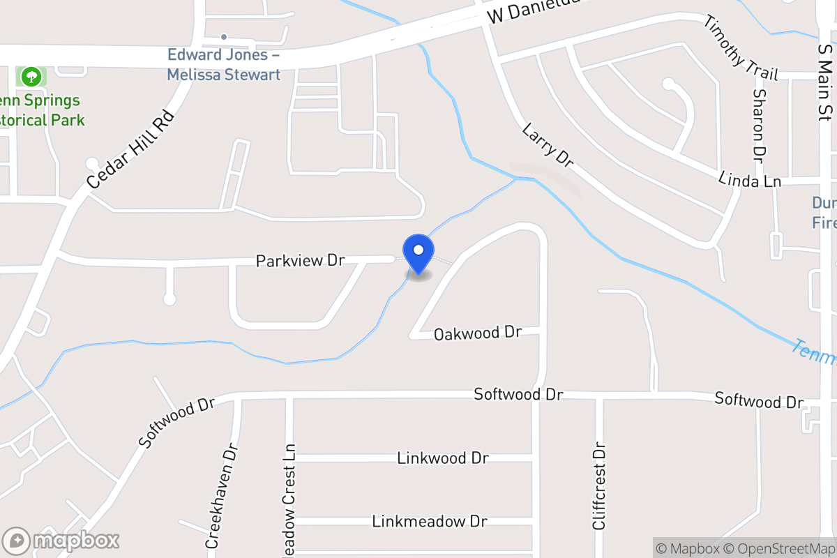 Map of 1607 S Cedar Creek Dr