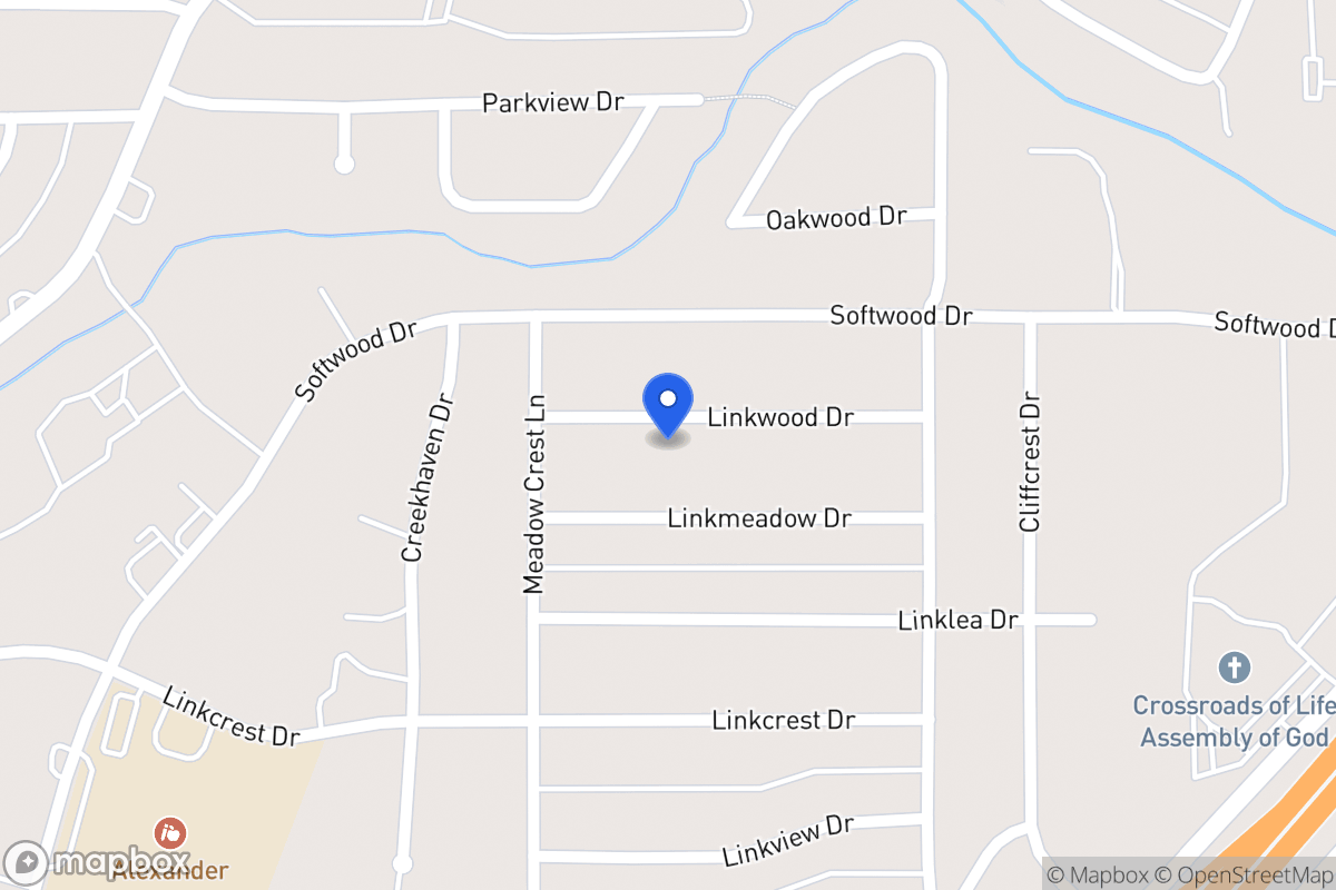 Map of 346 Linkwood Dr