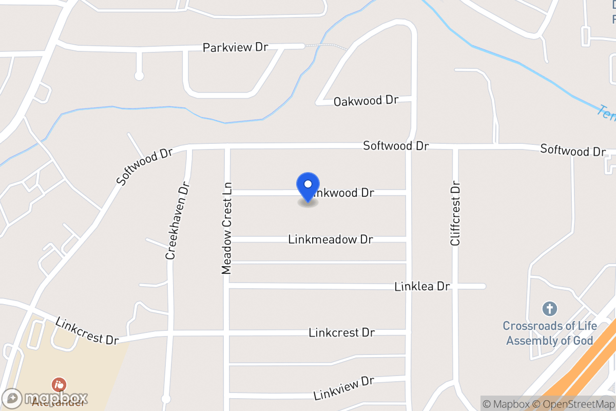Map of 338 Linkwood Dr