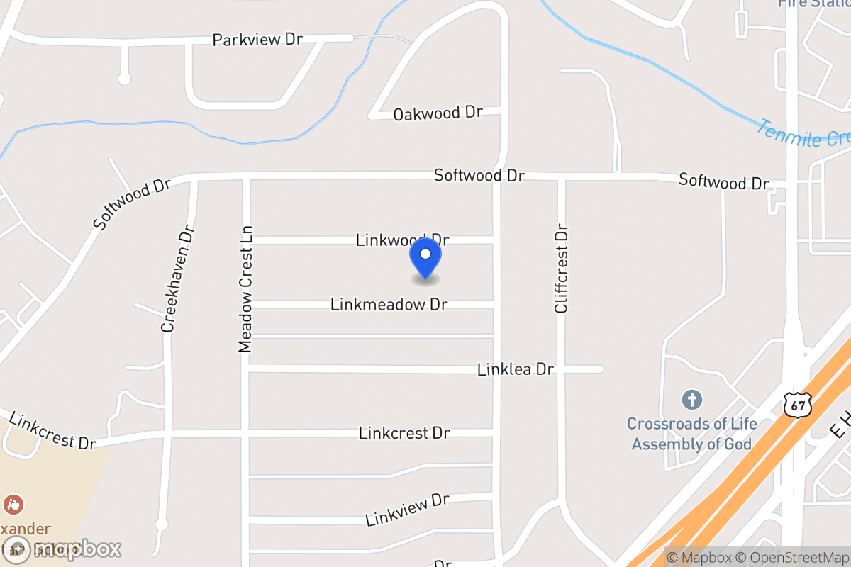 Map of 319 Linkmeadow Dr