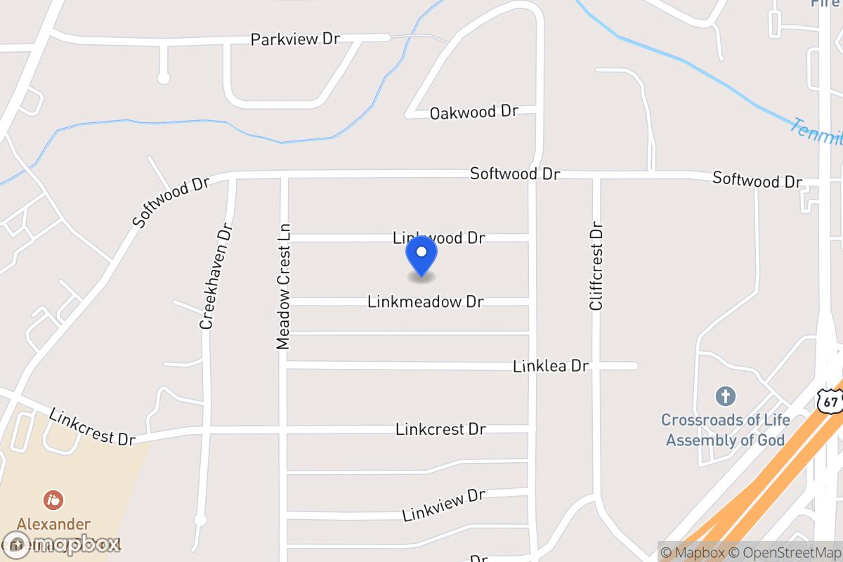 Map of 331 Linkmeadow Dr