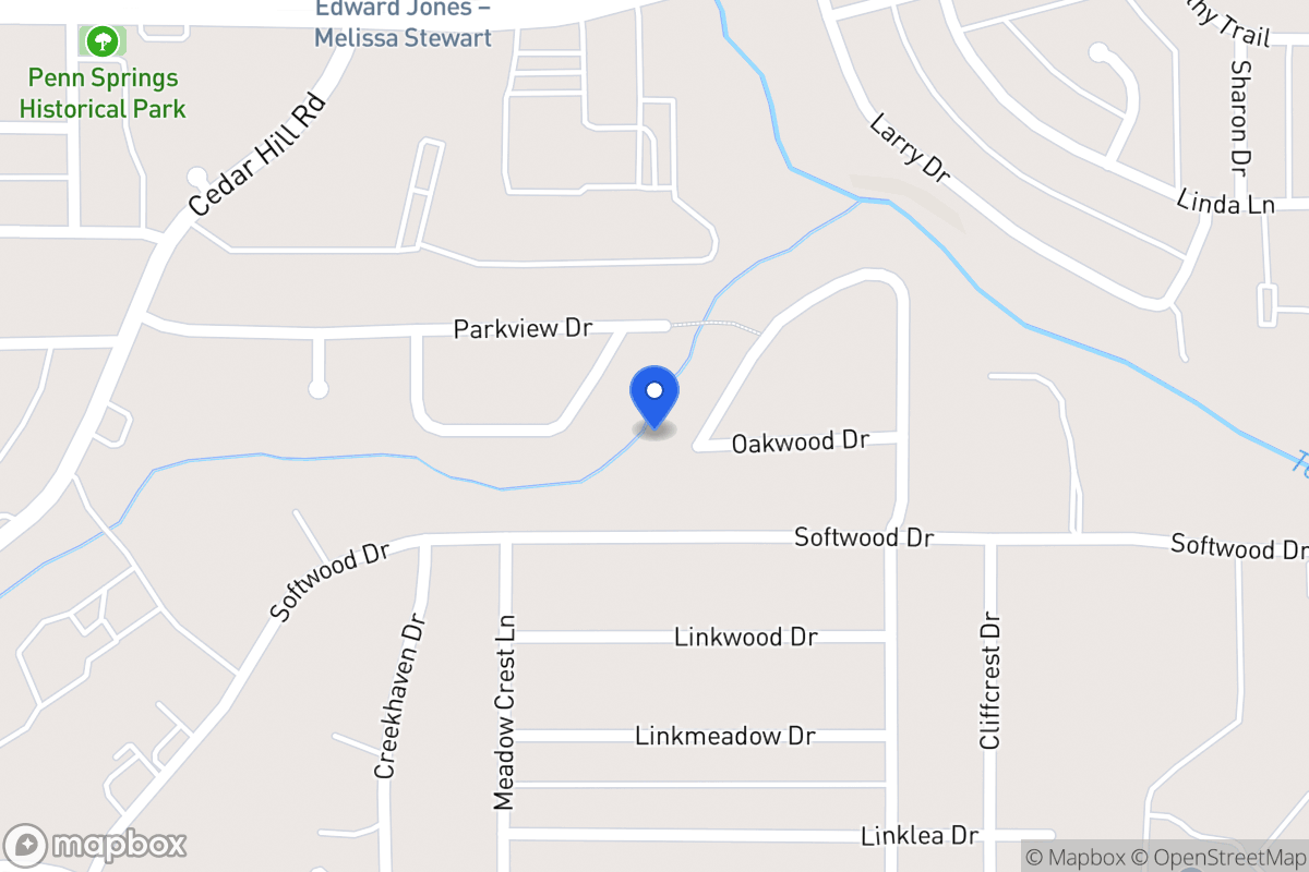 Map of 1627 S Cedar Creek Dr