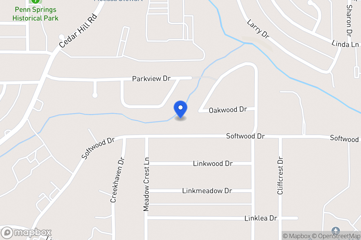 Map of 1635 S Cedar Creek Dr