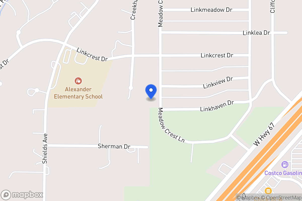 Map of 1835 Meadowcrest Ln