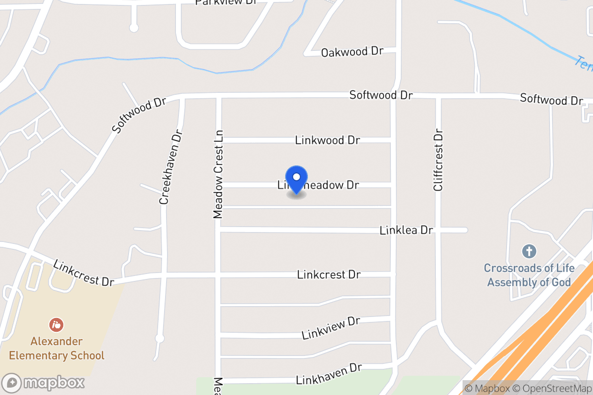 Map of 338 Linkmeadow Dr