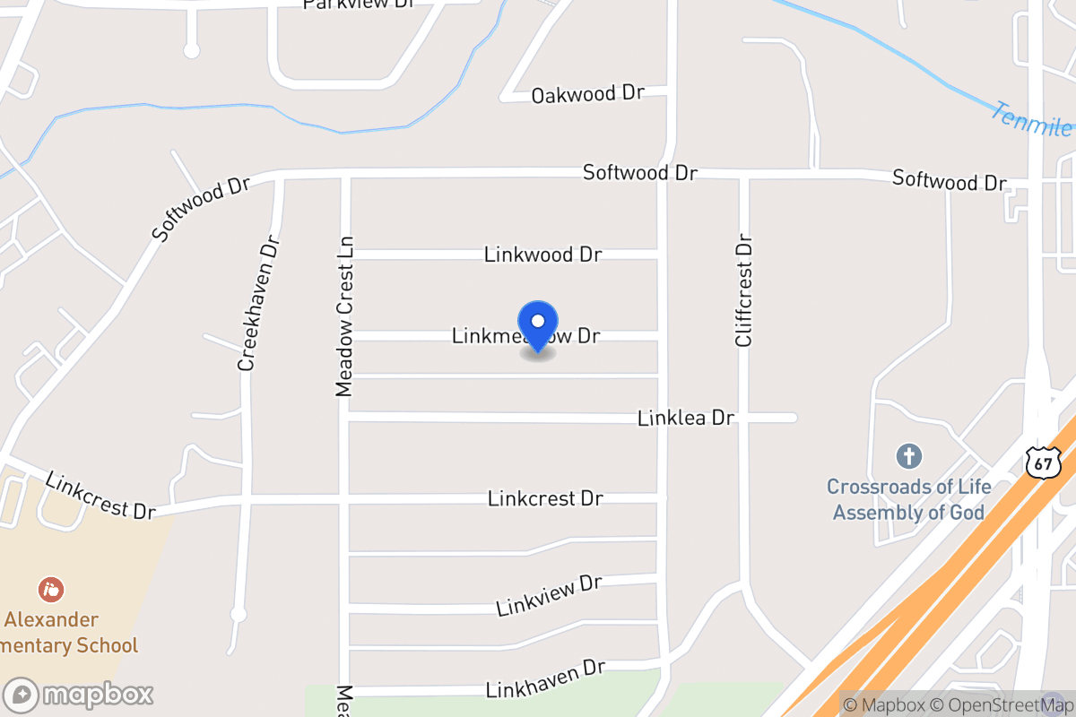 Map of 326 Linkmeadow Dr