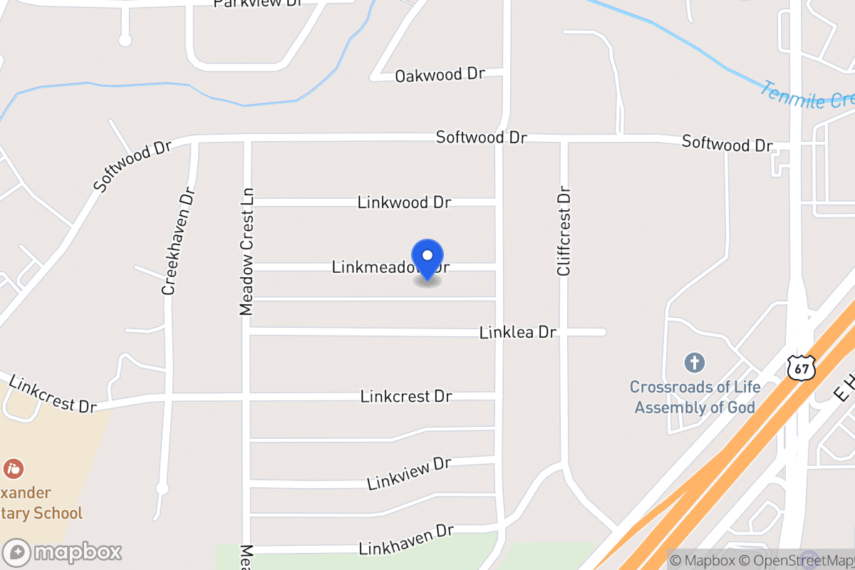 Map of 318 Linkmeadow Dr