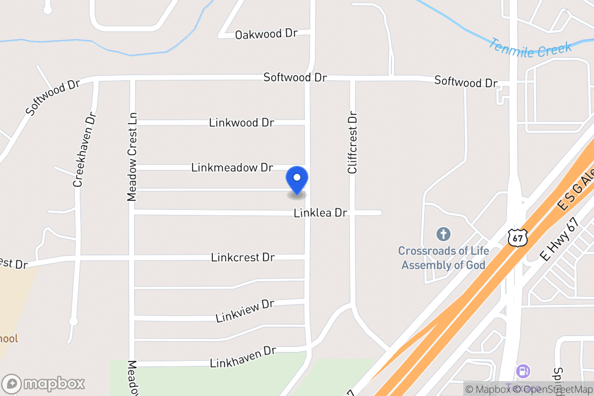 Map of 303 Linklea Dr