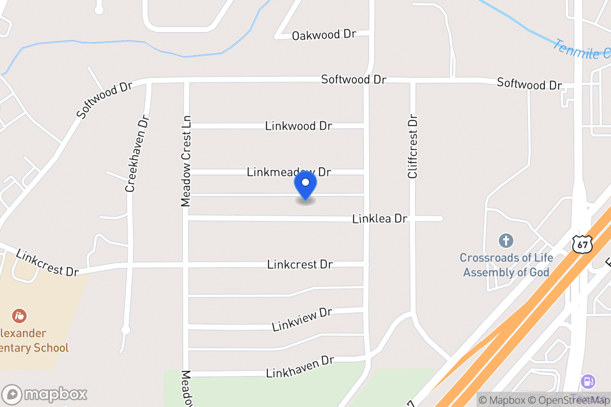 Map of 323 Linklea Dr