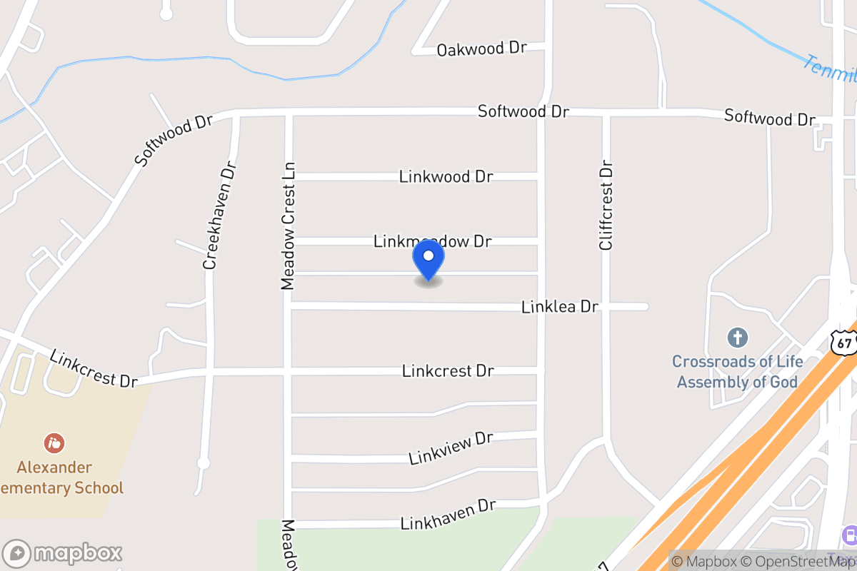 Map of 331 Linklea Dr