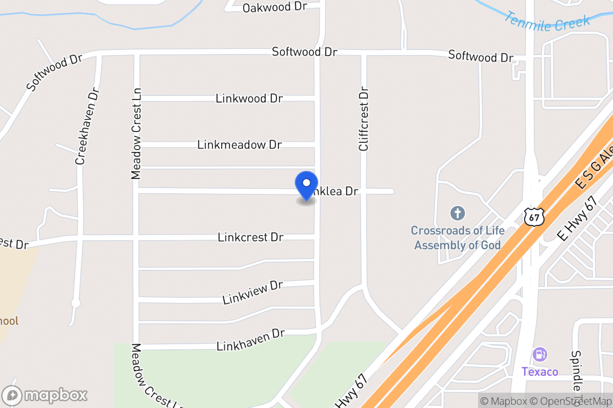 Map of 302 Linklea Dr