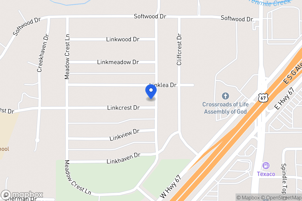 Map of 303 Linkcrest Dr