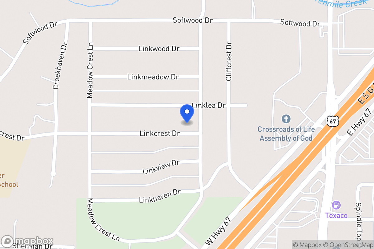 Map of 307 Linkcrest Dr