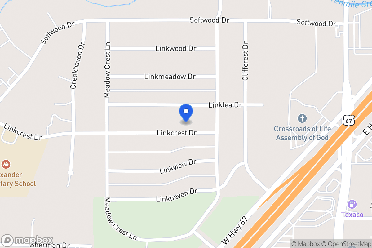 Map of 319 Linkcrest Dr