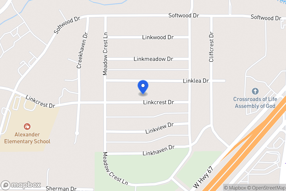 Map of 339 Linkcrest Dr