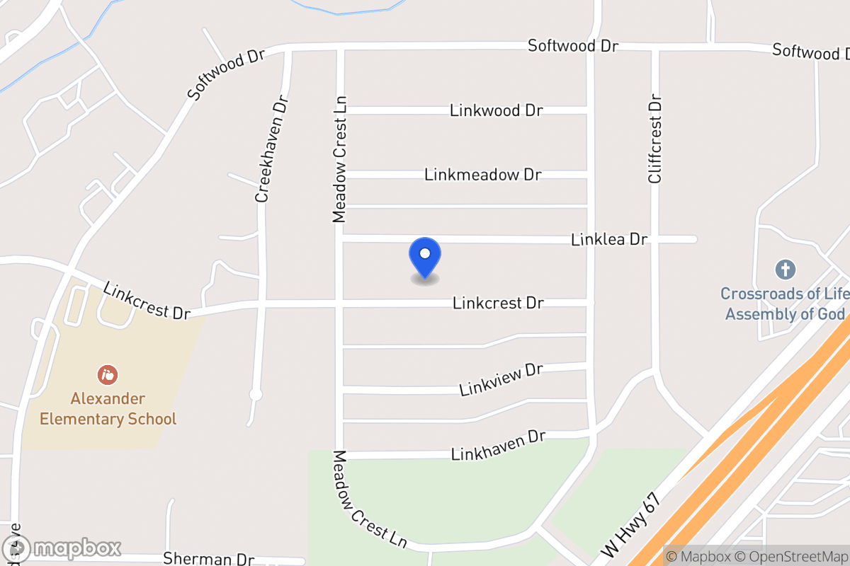 Map of 347 Linkcrest Dr