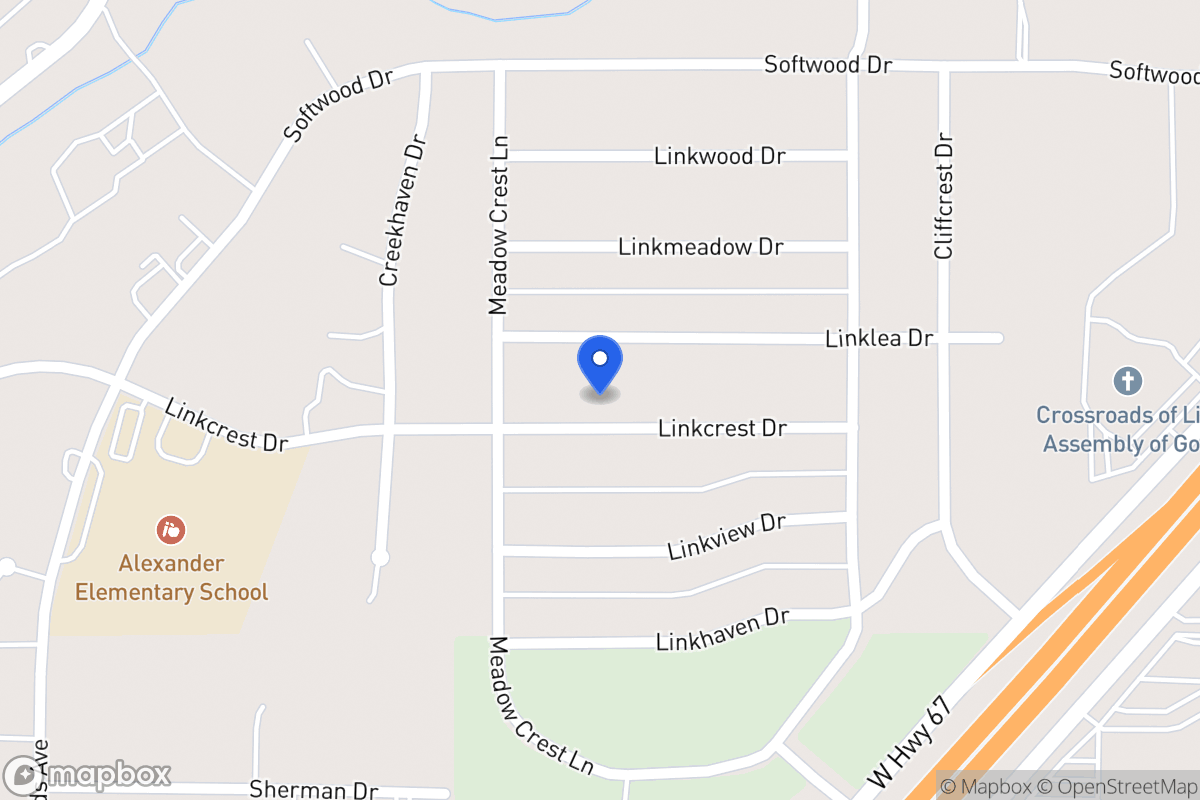 Map of 351 Linkcrest Dr