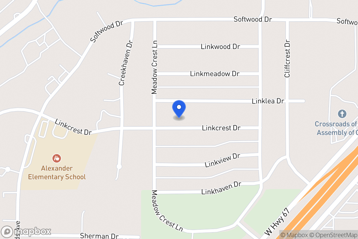 Map of 355 Linkcrest Dr
