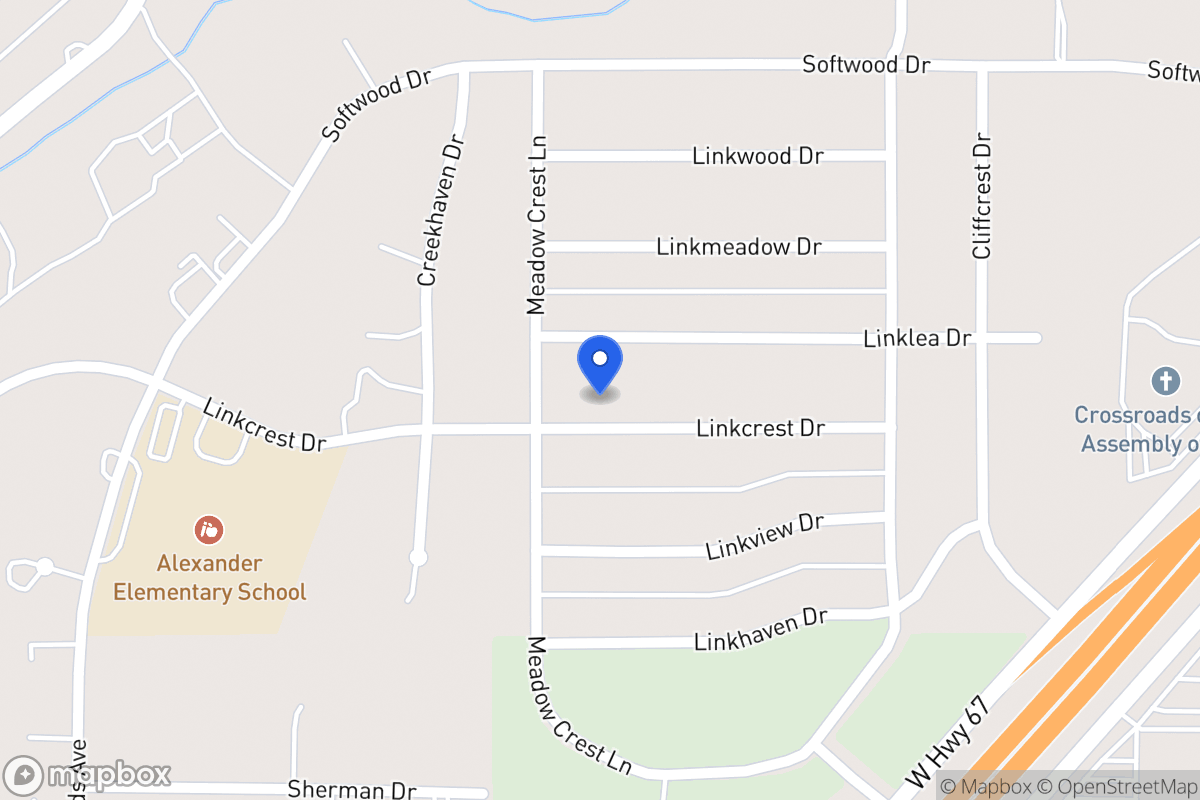 Map of 359 Linkcrest Dr