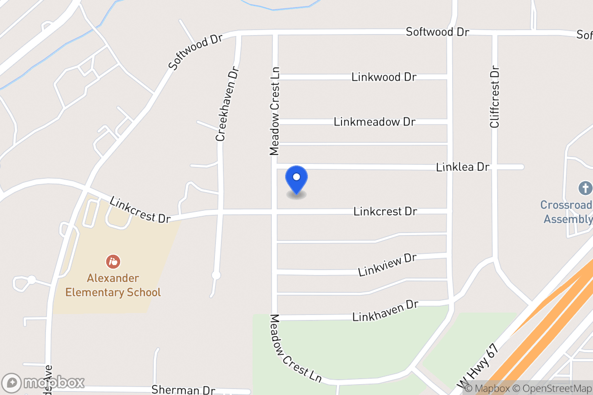 Map of 363 Linkcrest Dr