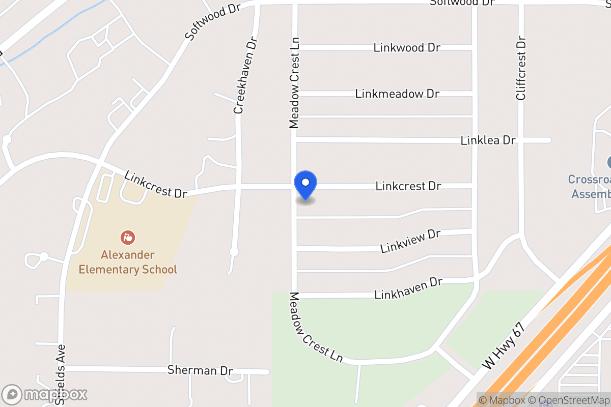 Map of 366 Linkcrest Dr
