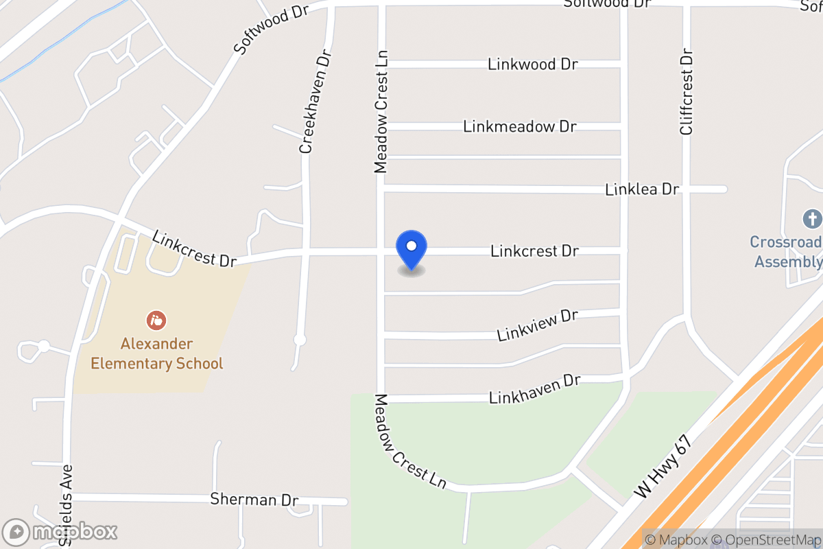 Map of 362 Linkcrest Dr