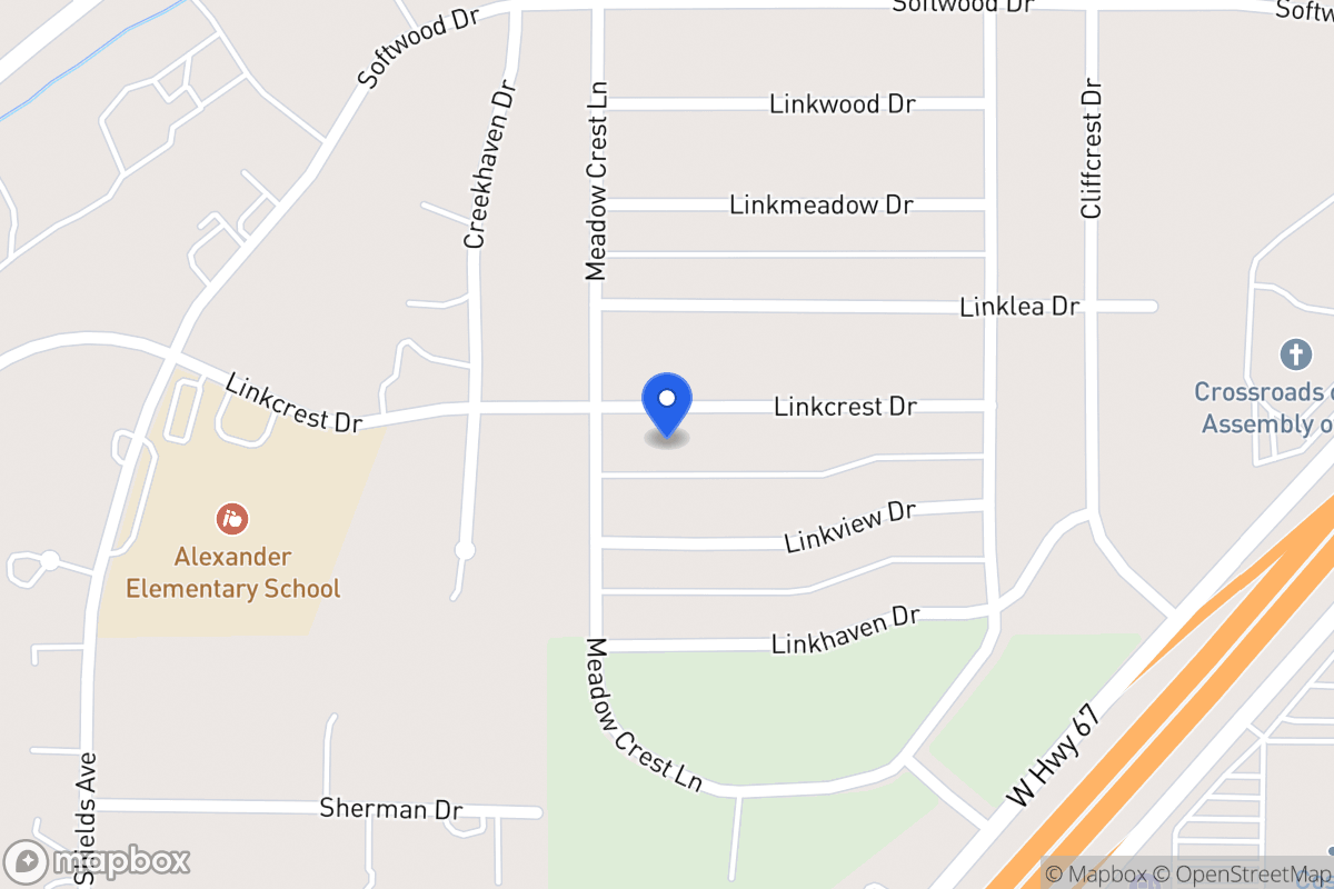 Map of 358 Linkcrest Dr