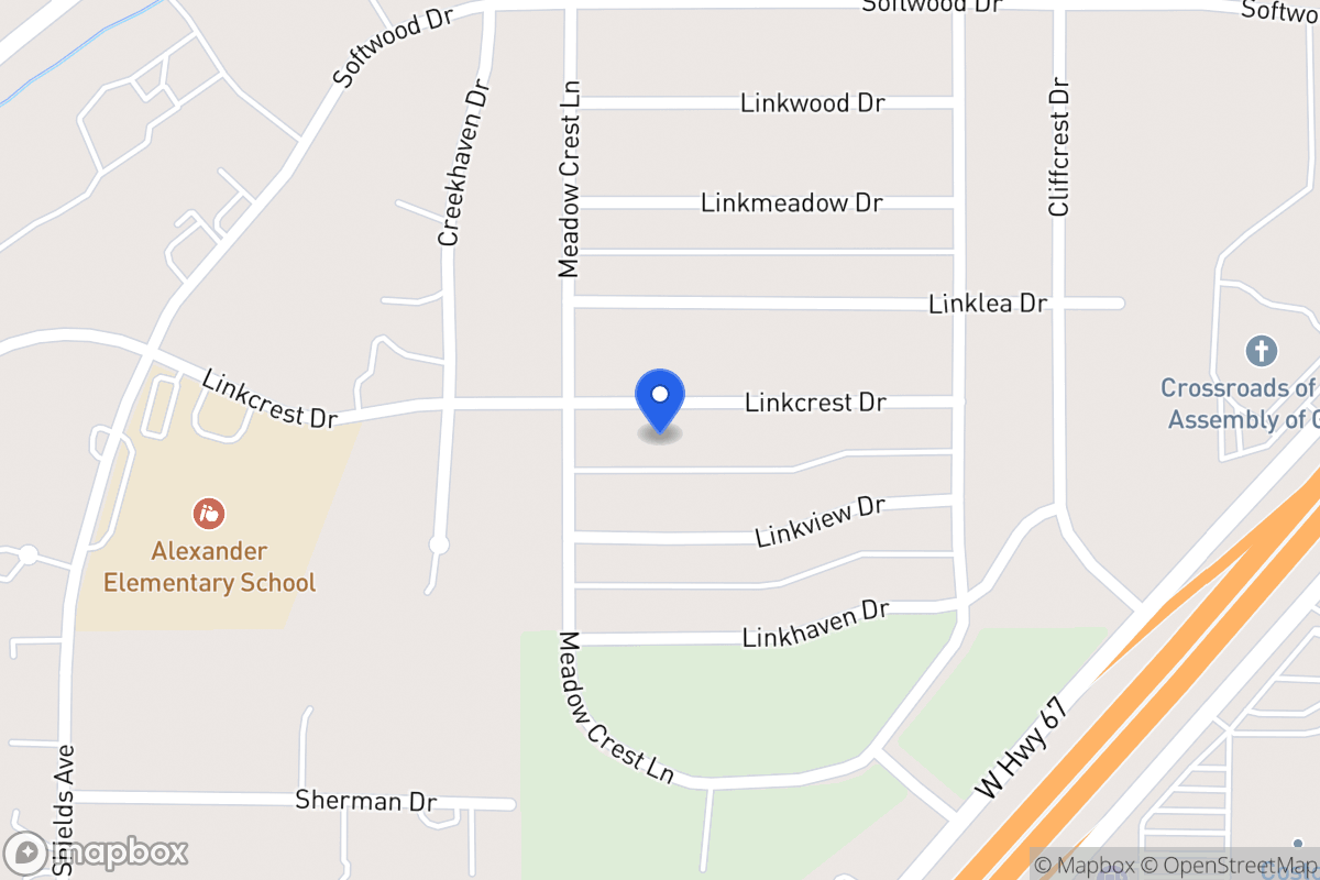 Map of 354 Linkcrest Dr
