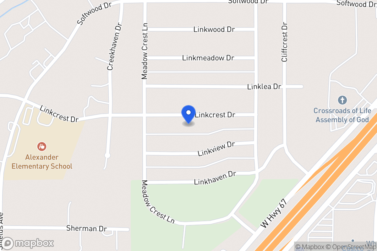 Map of 342 Linkcrest Dr