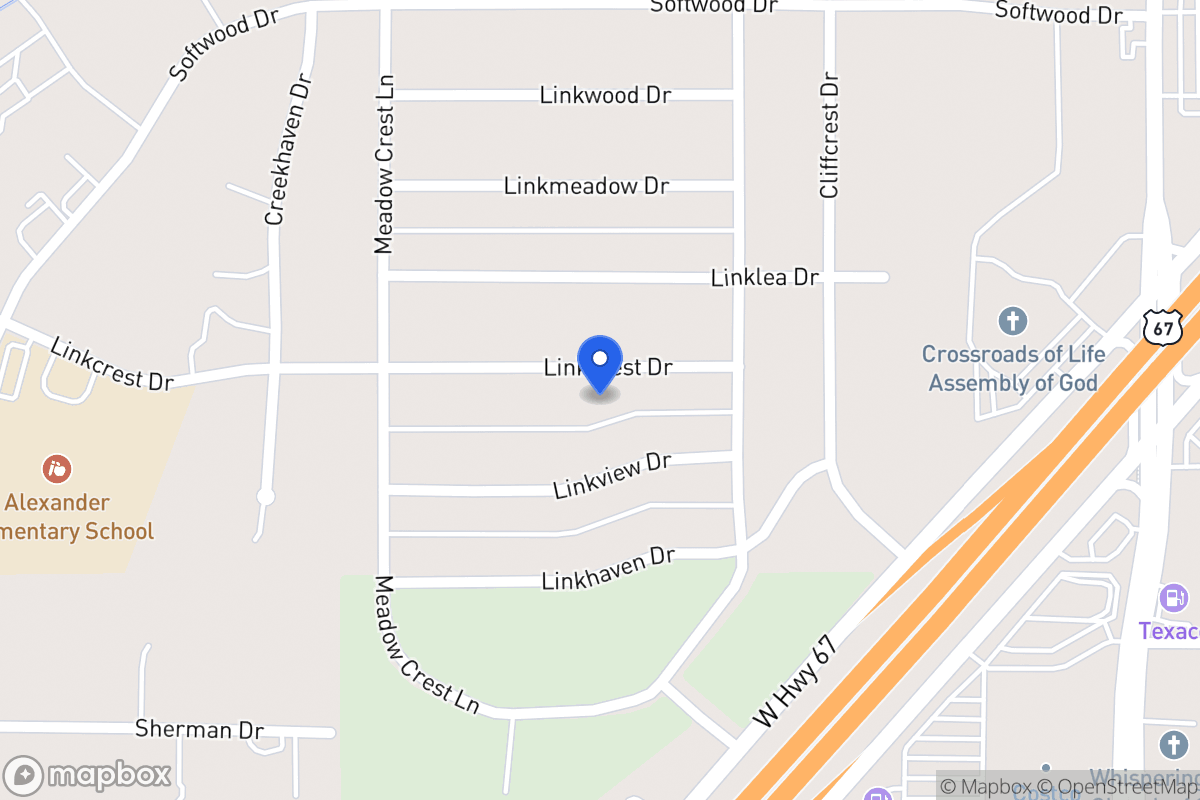 Map of 326 Linkcrest Dr